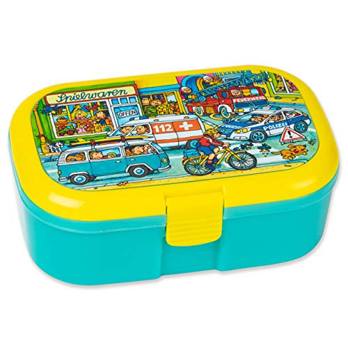 Lutz Mauder Lunchbox Einsatzfahrzeuge Wimmelbild mit herausnehmbaren Obst und Gemüsefach von Lutz Mauder