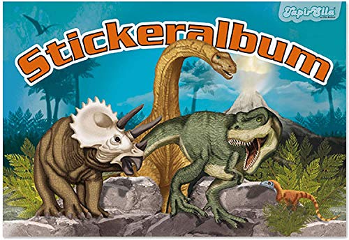 Mauder Stickeralbum für * Dino Sticker * von Lutz 72015 | T-Rex Dinosaurier Dinos Tattoo Kindersticker Aufkleber Stickerbuch für Kinder von Lutz Mauder