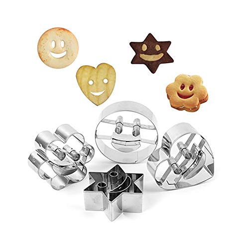 4 stück Smiley Gesichter Cookie Form--Edelstahl Smiley Gesicht Cookie Form--Keks Cutter--Verschiedene Geformt Edelstahl stahl Cookie Cutter DIY Backen Werkzeug--Küche Liefert von LuukUP