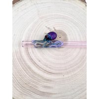 1 Oktopus Auf Rosa Glass Stroh - Personalisierte Strohhalme | Wiederverwendbare Glastrinkhalm Glasstrohhalme Stroh von Luv4Erth
