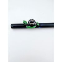 4Er Oder 8Er Pack Schildkröten Auf Schwarzen Glasstrohhalmen - Turtle Glass Straw | Wiederverwendbare Strohhalme Eco Gastgeschenke Strohpackungen von Luv4Erth