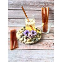 Bernsteinfarbene Glashalme - Großhandels-Strohhalme | Lose Strohhalme Gastgeschenke Bernstein Glasstrohhalme Glas von Luv4Erth