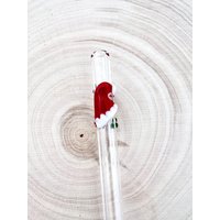 Christmas Glass Stroh - Weihnachtsstrohhalme | Weihnachtsgeschenke Wiederverwendbare Strohhalme Glasstrohhalme Boba Smoothie Dünne von Luv4Erth
