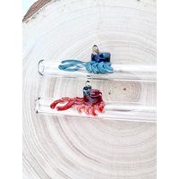 Crab Glas Stroh - Boba Straws | Smoothie Strohhalme Dünne Wiederverwendbare Glasstrohhalme Krabbe Geschenke Einzigartige von Luv4Erth