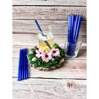 Hellblaue Glass Straw - Großhandel Strohhalme | Wiederverwendbare Gastgeschenke Blaue Glasstrohhalme von Luv4Erth