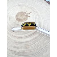 Hot Dog Glas Stroh - Wiederverwendbare Strohhalme | Boba Smoothie Dünne Glasstrohhalme Einzigartige Geschenke von Luv4Erth