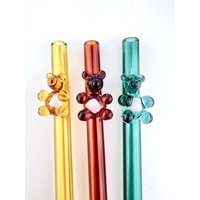 Opal Gummy Bear Farbige Glas Stroh - Custom Strohhalme | Wiederverwendbare Glastrinkhalm Glasstrohhalme Gummibärchen Opale von Luv4Erth