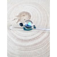 Opal Schildkröte Glas Stroh - Boba Strohhalme | Wiederverwendbare Smoothie Strohhalm Dünne Glasstrohhalme von Luv4Erth