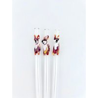 Packung Fox Glass Strohhalme - Glass Straw Pack | Wiederverwendbare Eco Freundliche Gastgeschenke Strohparty-Packung Fuchs von Luv4Erth