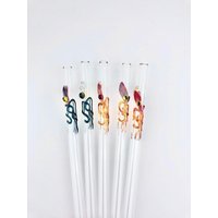 Packung Tintenfisch-Glas-Strohhalme - Squid Glass Straw Pack | Wiederverwendbare Strohhalme Eco Freundliche Gastgeschenke Strohparty-Packung von Luv4Erth