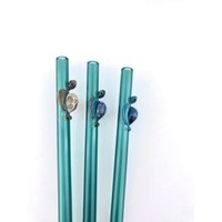 Turtle Auf Teal Glass Stroh - Wiederverwendbare Strohhalme | Glasstrohhalme Eco Freundliche Schildkröte Blaugrün Geschenke Einzigartiges Geschenk von Luv4Erth