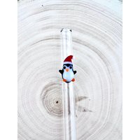 Weihnachtspinguin Glas Stroh - Wiederverwendbarer Strohhalm | Glasstrohhalme Pinguin Strohhalme Weihnachtsstrohhalme Boba Stroh Smoothie Dünnes von Luv4Erth