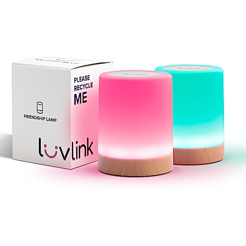LuvLink Freundschaftslampe v2.0 – erweiterte WLAN-Reichweite – einfache Bluetooth-Einrichtung (Set of Two) von LuvLink