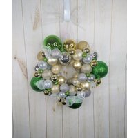 Ornament Kranz Smaragdgrün Gold - & Silberkugeln von LuvOfWreaths