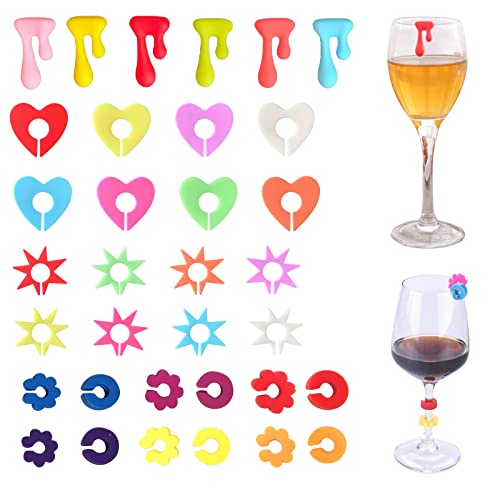 Luvadeyo 34Pcs Wine Glass Charms Tags Cute Animals, Silicone Wine Glass Drink Markers for Party Decorations Home Use Glass Marker Wine Marker Luvadeyo 34Pcs Wine Glass Charms Tags Cute Animals, Silicone Wine Glass Drink Markers for Party Decorations Home Use Glass Marker Wine Marker von Luvadeyo