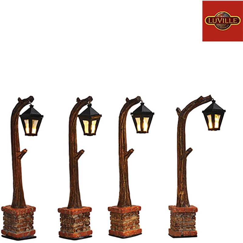 Luville Straßenlaternen Holz 4 Stück 10,5 cm x 2 cm x 10,5 cm Luville Straßenlaternen Holz 4 Stück 10,5 cm x 2 cm x 10,5 cm von Luville