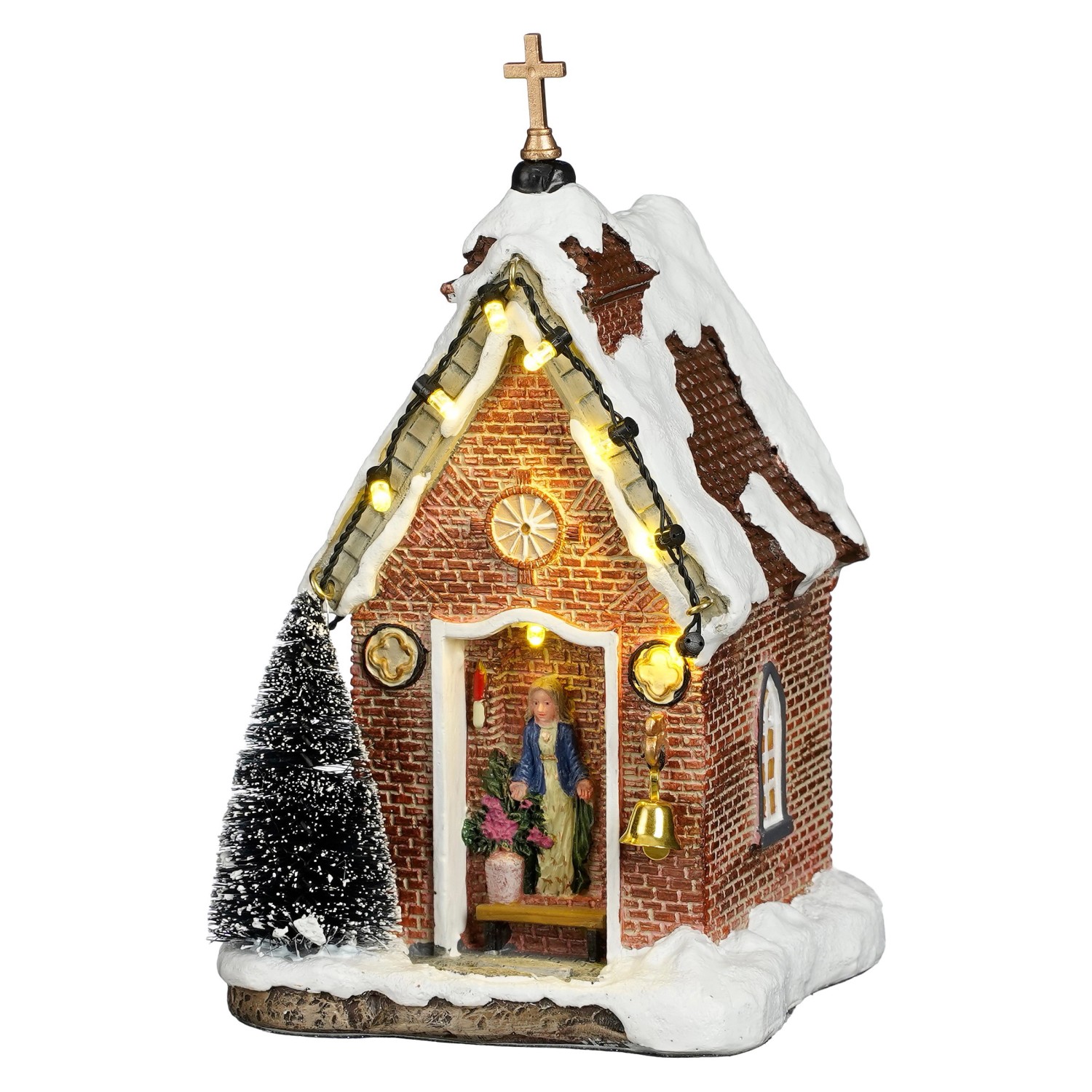 Luville Weihnachtsdorf Miniatur-Kapelle mit Maria 10 cm x 9,5 cm x 17 cm Luville Weihnachtsdorf Miniatur-Kapelle mit Maria 10 cm x 9,5 cm x 17 cm von Luville