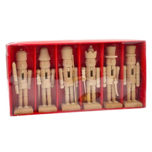 Luwecf 6X Weihnachten DIY Nussknacker Figur Unfinished Holz Nussknacker Ornamente Puppe Luwecf 6X Weihnachten DIY Nussknacker Figur Unfinished Holz Nussknacker Ornamente Puppe von Luwecf
