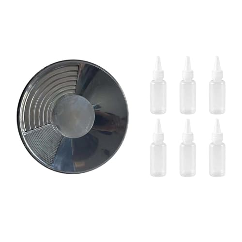Luwecf 7 Stücke Goldwaschpfanne Als Goldwasch Set mit Goldwaschwerkzeug Prospektionspfanne Und Waschpfanne mit Einzigartiger Rillenstruktur Zum Trennen für Luwecf 7 Stücke Goldwaschpfanne Als Goldwasch Set mit Goldwaschwerkzeug Prospektionspfanne Und Waschpfanne mit Einzigartiger Rillenstruktur Zum Trennen für von Luwecf