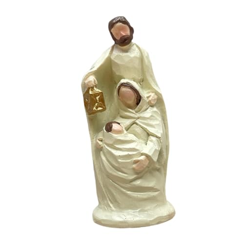 Luwecf Krippenfigur, Kleine Dekorative Statue Der Heiligen Familie für Den Kaminsims zu Hause von Luwecf