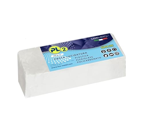 Lux Metal - PL2 Superfeine Polierpaste für Kunststoff, 600 g - Polieren von Plexiglas, Polycarbonat, Kunststoff, Scheinwerfern von Lux Metal