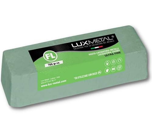 Lux Metal Polierpaste Messern Grün 700 g Ultrafein Schleifpaste für Spiegelnden Glanz Auf Aluminium Eisen Messing Chrom Kunststoff Holz Marmor und Weitere Metall - Perfekt Zum Polieren von Edelstahl Lux Metal Polierpaste Messern Grün 700 g Ultrafein Schleifpaste für Spiegelnden Glanz Auf Aluminium Eisen Messing Chrom Kunststoff Holz Marmor und Weitere Metall - Perfekt Zum Polieren von Edelstahl von Lux Metal