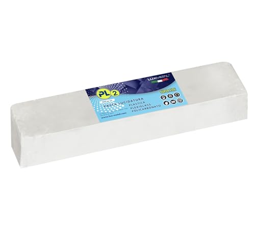 Lux Metal - Schleifpaste für Kunststoff PL2 1 KG S. Feinpolieren Transparentes Plexiglas Polieren von Polycarbonat-Kunststoff Kratzer entfernen Kunststoff Plexiglas-Schleifpaste Erneuern von Lux Metal