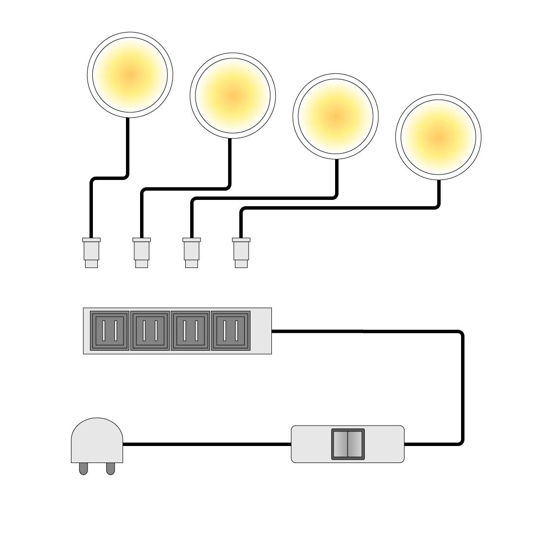 LED-Powerspot Lopburi (4er-Set) von Lux