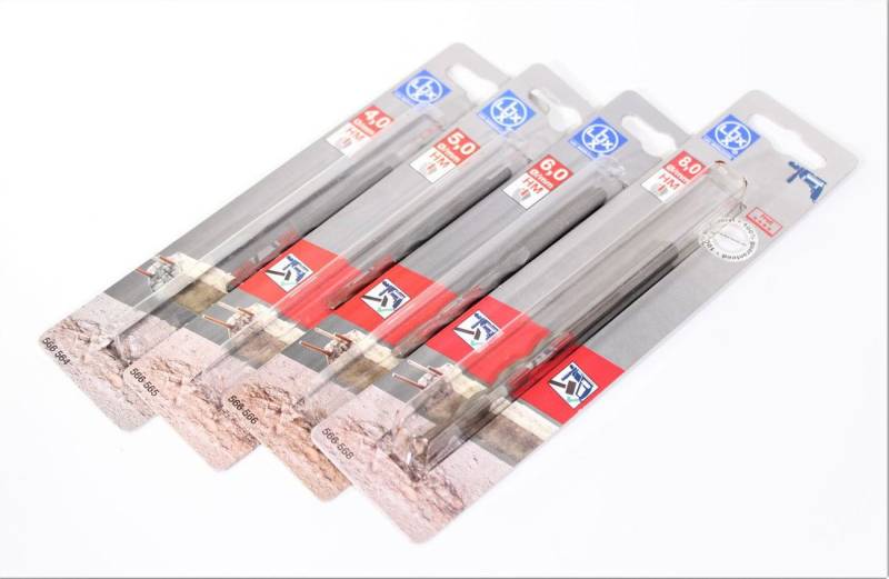 Lux Hammerbohrer LUX Hammerbohrer ø 4,5,6,8 mm Set 4-teilig HM Steinbohrer Bohrer… von Lux
