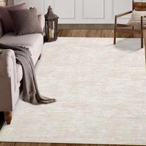 LuxFocus Modern Bereich Teppich 120x170cm für Wohnzimmer, Maschine Waschbar Schlafzimmer Teppich, rutschfest Große Faltbare Teppiche für Büro Esszimmer, Beige LuxFocus Modern Bereich Teppich 120x170cm für Wohnzimmer, Maschine Waschbar Schlafzimmer Teppich, rutschfest Große Faltbare Teppiche für Büro Esszimmer, Beige von LuxFocus