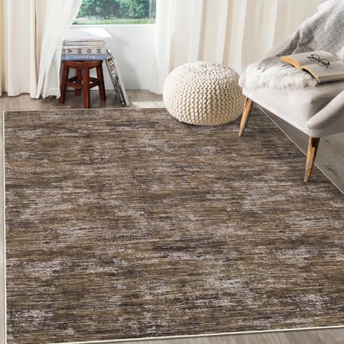 LuxFocus Modern Bereich Teppich 160x230cm für Wohnzimmer, Maschine Waschbar Schlafzimmer Teppich, rutschfest Große Faltbare Teppiche für Büro Esszimmer, Braun LuxFocus Modern Bereich Teppich 160x230cm für Wohnzimmer, Maschine Waschbar Schlafzimmer Teppich, rutschfest Große Faltbare Teppiche für Büro Esszimmer, Braun von LuxFocus