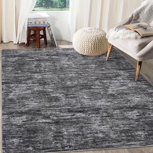LuxFocus Modern Bereich Teppich 160x230cm für Wohnzimmer, Maschine Waschbar Schlafzimmer Teppich, rutschfest Große Faltbare Teppiche für Büro Esszimmer, Dunkelgrau LuxFocus Modern Bereich Teppich 160x230cm für Wohnzimmer, Maschine Waschbar Schlafzimmer Teppich, rutschfest Große Faltbare Teppiche für Büro Esszimmer, Dunkelgrau von LuxFocus