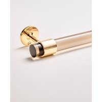 Light Smoke Lucite Handtuchstange Oder Bar Mit Benutzerdefinierter Offener Halterung, Messing-Badezimmerzubehör, 1-Zoll-Moderner Acryl-Handtuchhalter von LuxHoldups