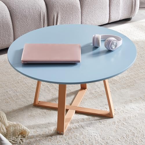 LuxNook Couchtisch, Beistelltisch, Wohnzimmertisch, 80 * 45cm, Sofatisch, für Arbeitszimmer, Schlafzimmer, Wohnzimmer, Leicht zusammenzubauen, Blau von LuxNook