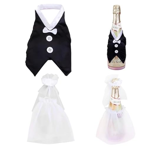 Elegante Hochzeits-Dekoration für Sektgläser - 2er Set Braut und Bräutigam Dekoration, Perfekt für Hochzeitsfeier, Glanzvolle Sektgläser Deko für Brautpaar Elegante Hochzeits-Dekoration für Sektgläser - 2er Set Braut und Bräutigam Dekoration, Perfekt für Hochzeitsfeier, Glanzvolle Sektgläser Deko für Brautpaar von LuxStellar