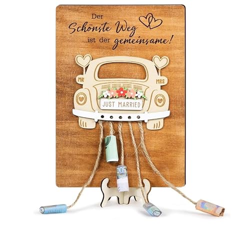Holz Hochzeitsgeschenk – Geldgeschenk Hochzeit Kreative für Brautpaar – 3D Hochzeitsauto Geldgeschenk Verpackung für Brautpaare und Hochzeitsfeiern Holz Hochzeitsgeschenk – Geldgeschenk Hochzeit Kreative für Brautpaar – 3D Hochzeitsauto Geldgeschenk Verpackung für Brautpaare und Hochzeitsfeiern von LuxStellar