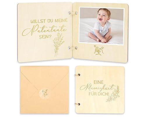 LuxStellar Patentante fragen Holzbuch – Die perfekte Frage für die Paten tante: 'Willst du meine Patentante sein?' Schönes Holzbuch als Geschenk Eine persönliche Erinnerung zur Taufe. LuxStellar Patentante fragen Holzbuch – Die perfekte Frage für die Paten tante: 'Willst du meine Patentante sein?' Schönes Holzbuch als Geschenk Eine persönliche Erinnerung zur Taufe. von LuxStellar