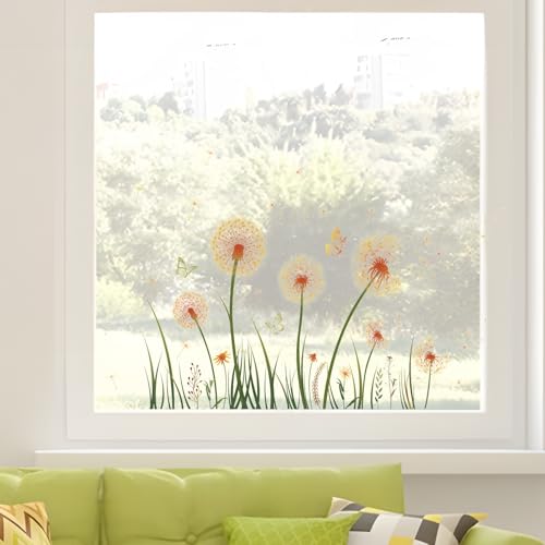 Pusteblume Fensterfolie Blumen, 1 Stück Milchglasfolie Selbstklebend Fenster 90x28cm Mit Löwenzahn Design Sommer Wildblumen Fenster Aufkleber Vintage Blumen Gras Schmetterling Frühling Fensterbilder Pusteblume Fensterfolie Blumen, 1 Stück Milchglasfolie Selbstklebend Fenster 90x28cm Mit Löwenzahn Design Sommer Wildblumen Fenster Aufkleber Vintage Blumen Gras Schmetterling Frühling Fensterbilder von LuxStellar