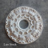 Gips Stuck Rosette 28 cm Stuckrosette Deckenrosette Deko Ornament von LuxStuck
