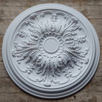 Gips Stuck Rosette 51 cm Deckenrosetten Deko Stuckrosette Deckenspiegel von LuxStuck