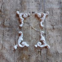 Set 4-Er Ecken Ornamente Gips Verzierung Stuck Dekoration Wanddekoration Relief von LuxStuck