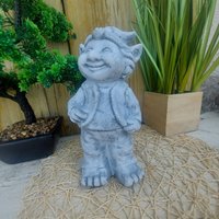 Steinfigur Troll Kobold Figur Wichtel Gartenfigur Frostfest Massiv Steinguss von LuxStuck