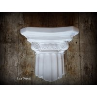 Wandkonsole Gips, Dekoration Stuckkonsole Wanddekoration Säule Wandrelief von LuxStuck