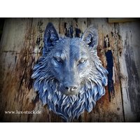 steinfigur Wolf Groß 40x34 cm Gartenfigur Wolfskopf Wandrelief Relief Dekoration steinfigur Wolf Groß 40x34 cm Gartenfigur Wolfskopf Wandrelief Relief Dekoration von LuxStuck