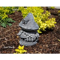 steinfigur Xxl Elfenhaus Feenhaus Fairy House Fee Wichtelhaus Gartenfiguren Door von LuxStuck
