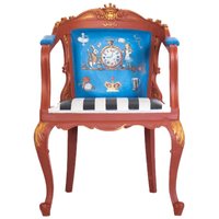 Alice Im Wunderland Handbemalter Vintage Sessel Alice Im Wunderland Handbemalter Vintage Sessel von LuxdekorbyAriana