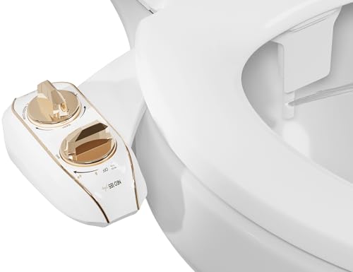 LUXE Bidet NEO 185 Plus – Patentierter Bidet-Aufsatz für WC-Sitz, innovative Scharniere zum Reinigen, einfache Installation, fortschrittliche 360°-Selbstreinigung, Doppeldüsen, Feminine & von Luxe Bidet