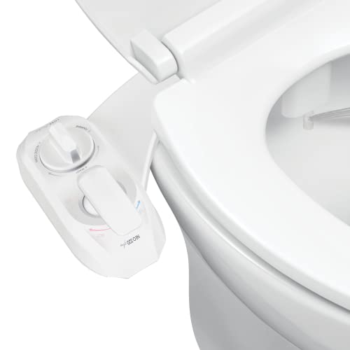 LUXE Bidet NEO 320 Plus – Mechanischer Bidet-Toilettensitzaufsatz der nächsten Generation mit innovativen EZ-Lift-Scharnieren, Doppeldüsen und 360°-Selbstreinigungsmodus (weiß) von Luxe Bidet