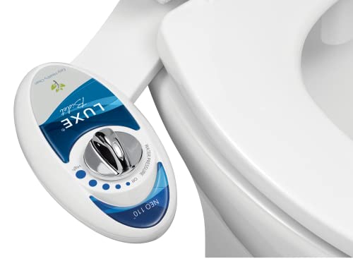 Luxe Bidet Neo 110 – Frische, Wasser ohne Elektrik Mechanische Bidet WC-Sitz Befestigung (blau und weiß) von Luxe Bidet