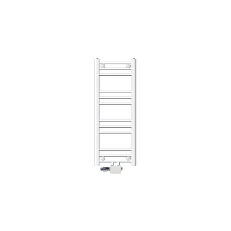 LuxeBath Badheizkörper 300 x 800 mm Weiß Gerade mit Thermostat Universal Eck von LuxeBath
